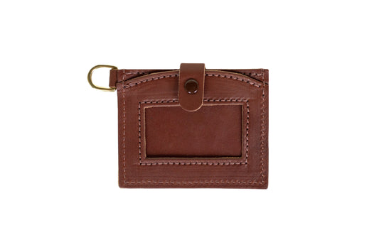 The Urban Southern handcrafted leather Everly Wristlet Wallet features an open window for your ID.