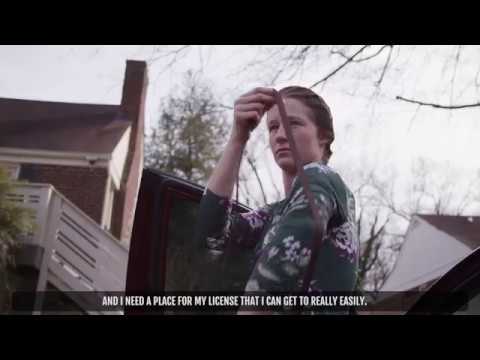 Video of women trying out and sharing what they love about the Urban Southern handcrafted leather Crossbody Wallet, with closed-captioning available.