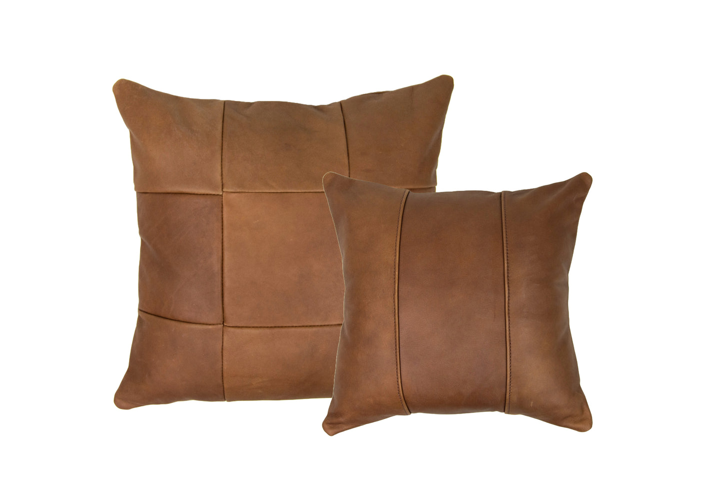 The Urban Southern pillow set includes the Large leather pillow and the Small leather pillow.