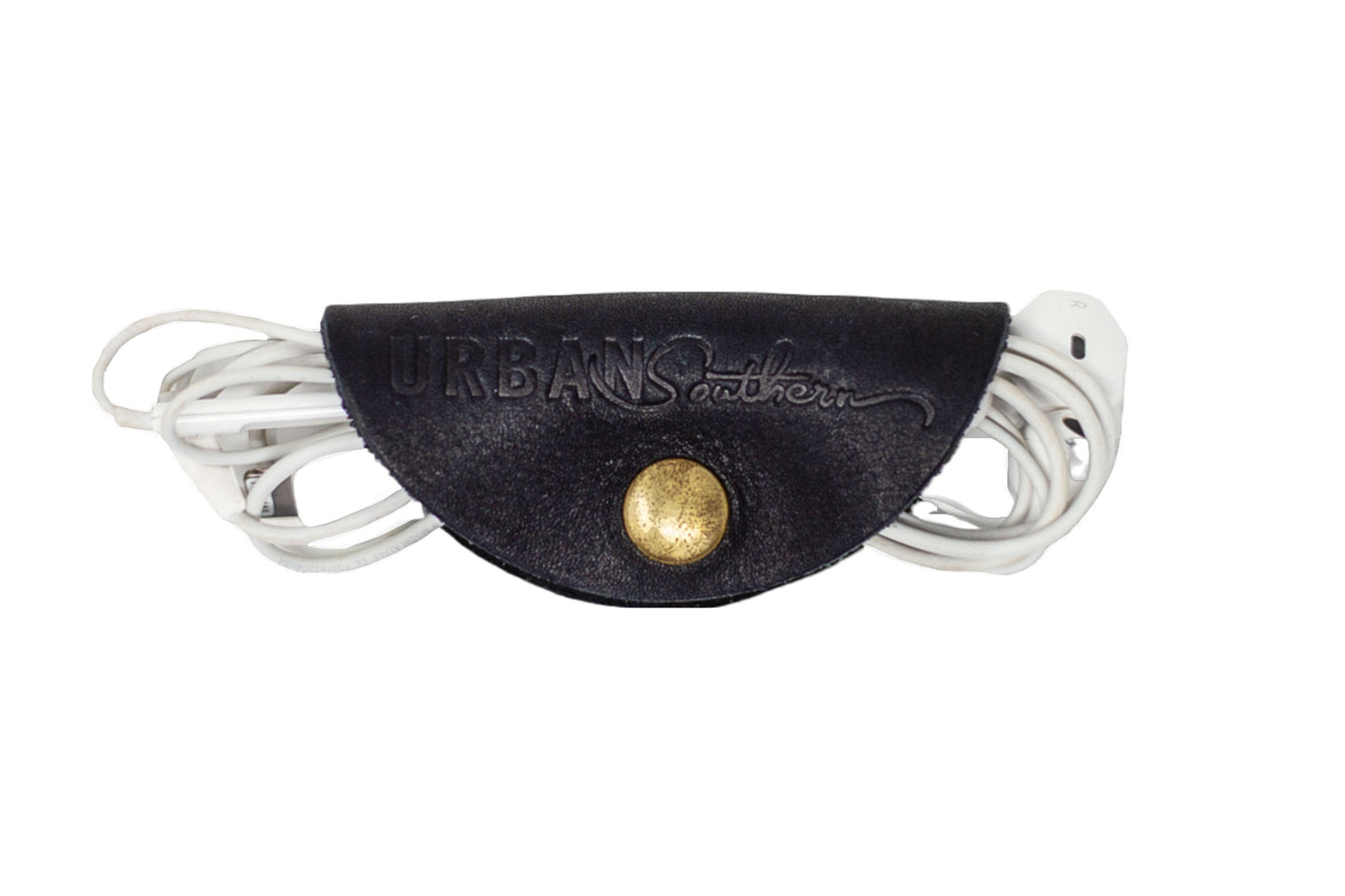The Urban Cord Wrap, handcrafted from full-grain leather & brass hardware.