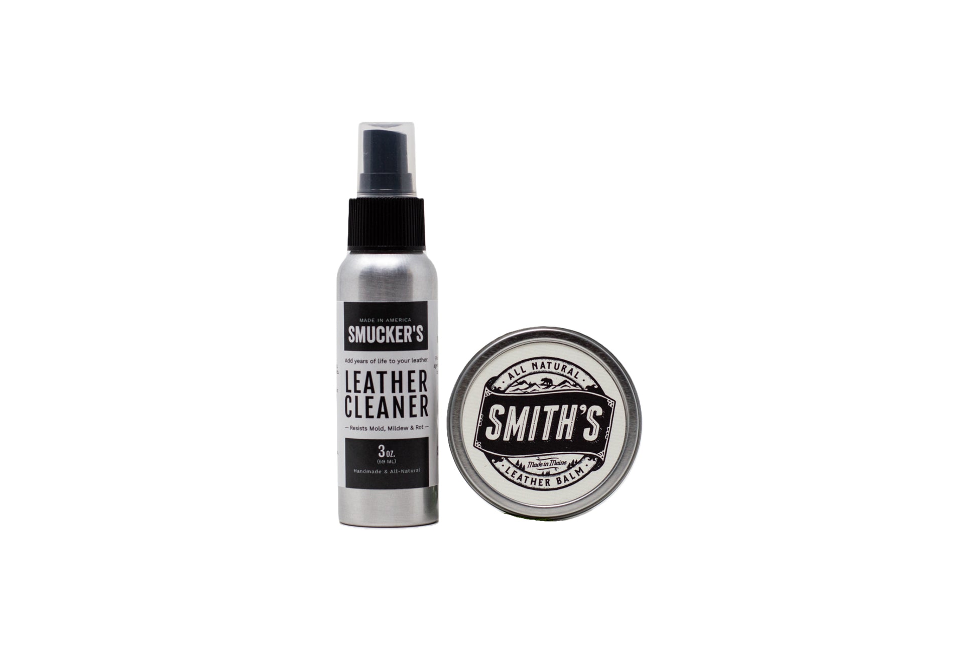 Smucker's Leather Cleaner Spray and Smith's Leather Balm