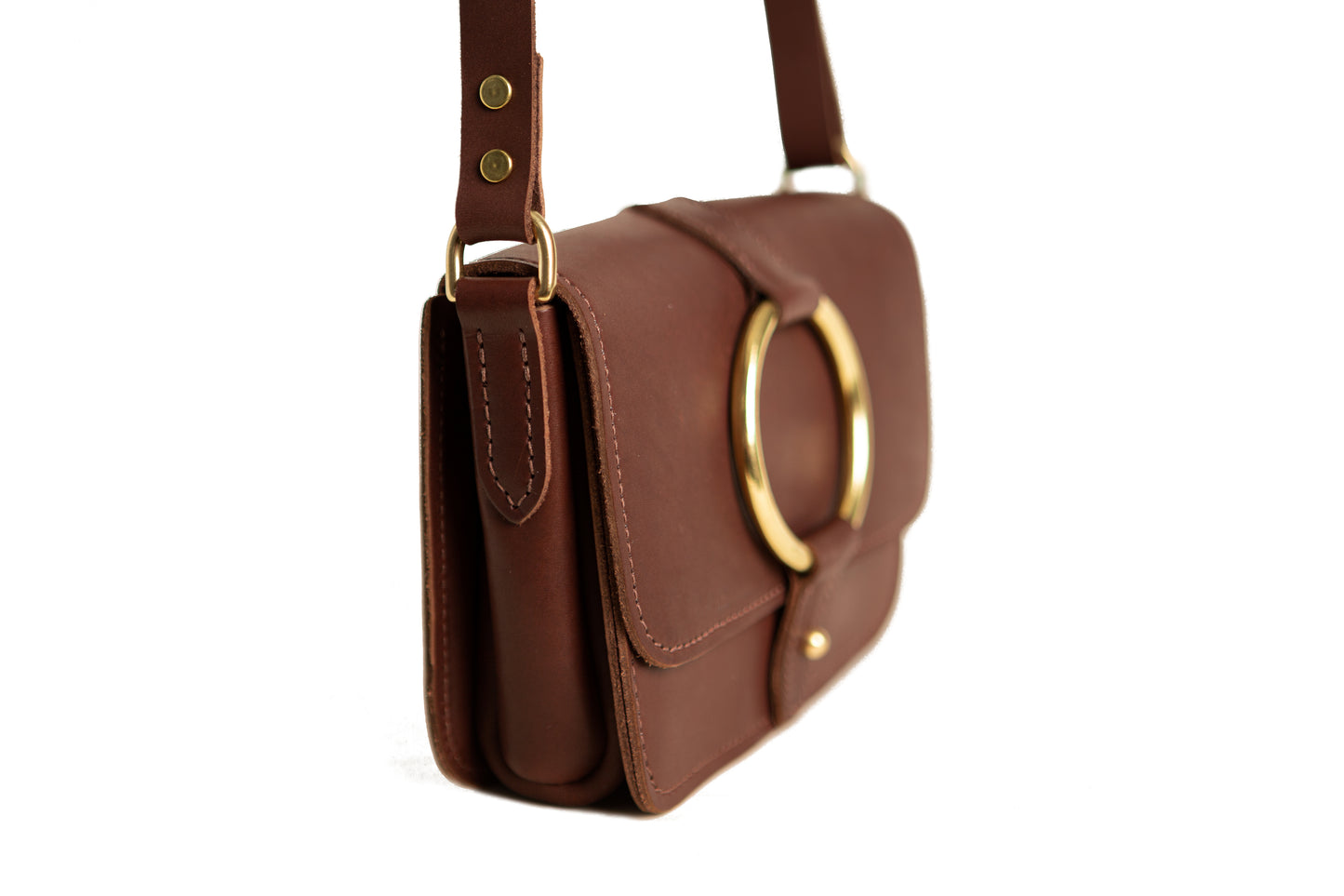 Side view of the 5-pocket Crossbody Bag.