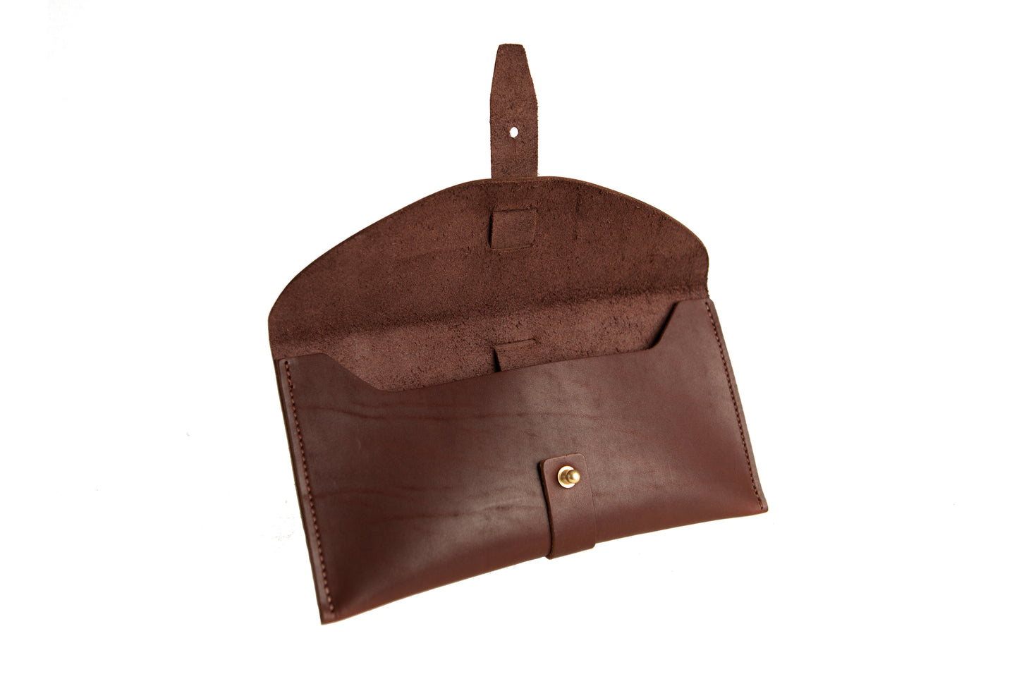The 5th Avenue Clutch is shown with the front flap opened.