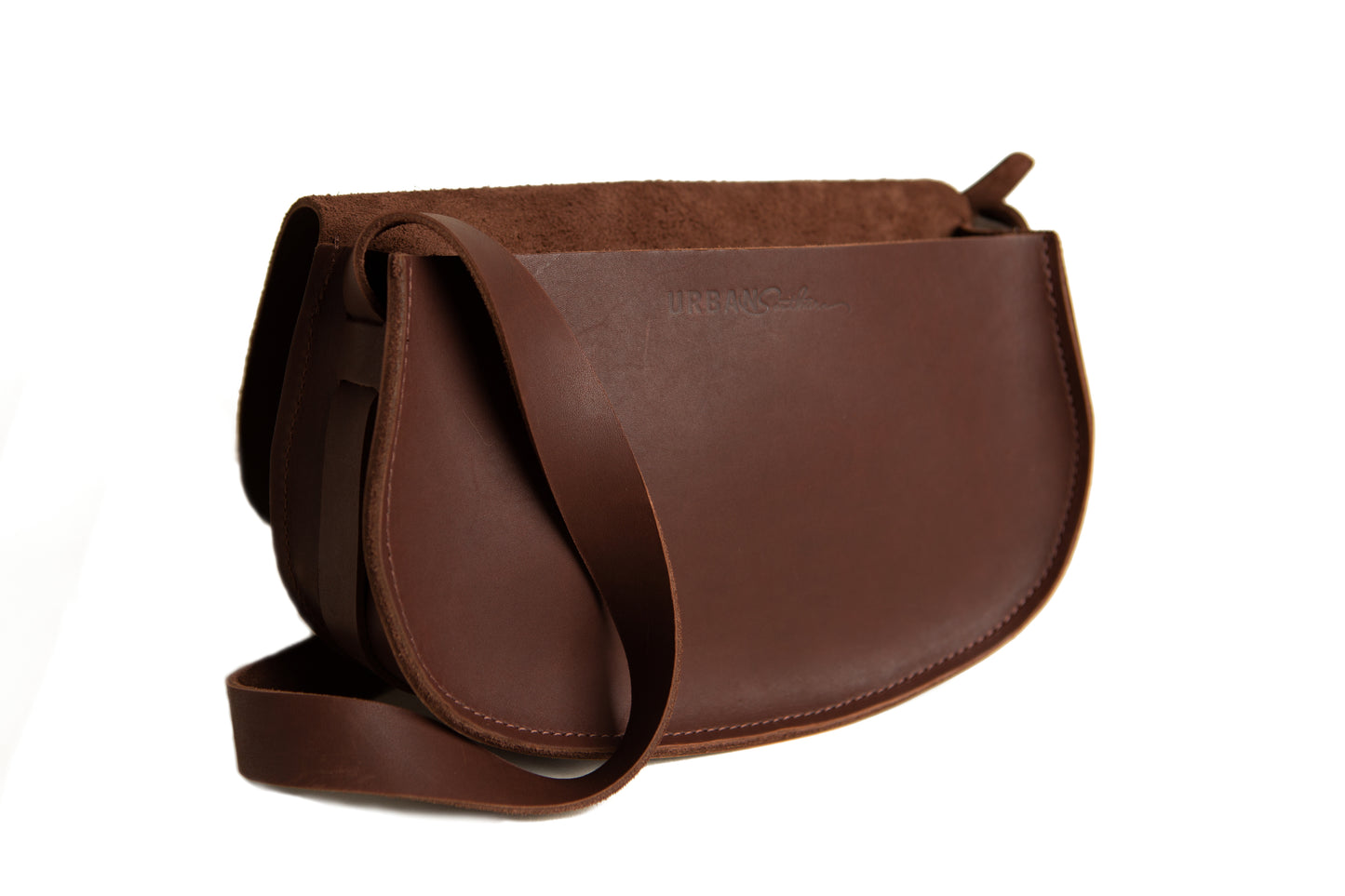 Underneath the outer flap reveals the engraved Urban Southern logo.