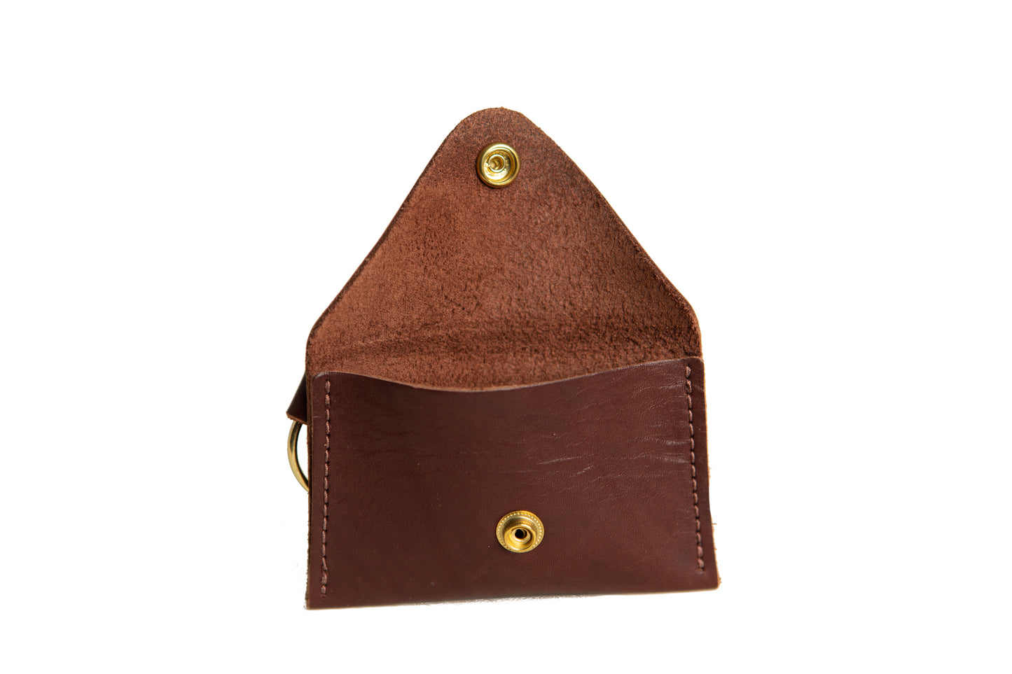 The top flap lifted up shows the inside of the Urban Southern keychain coin purse.