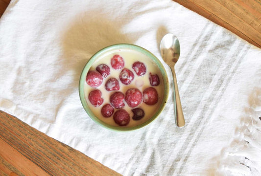 A Scandinavian Summer Treat: Iced Berries with Hot White Chocolate Sauce