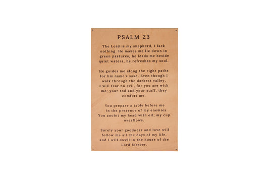 Psalm 23 Leather Sign