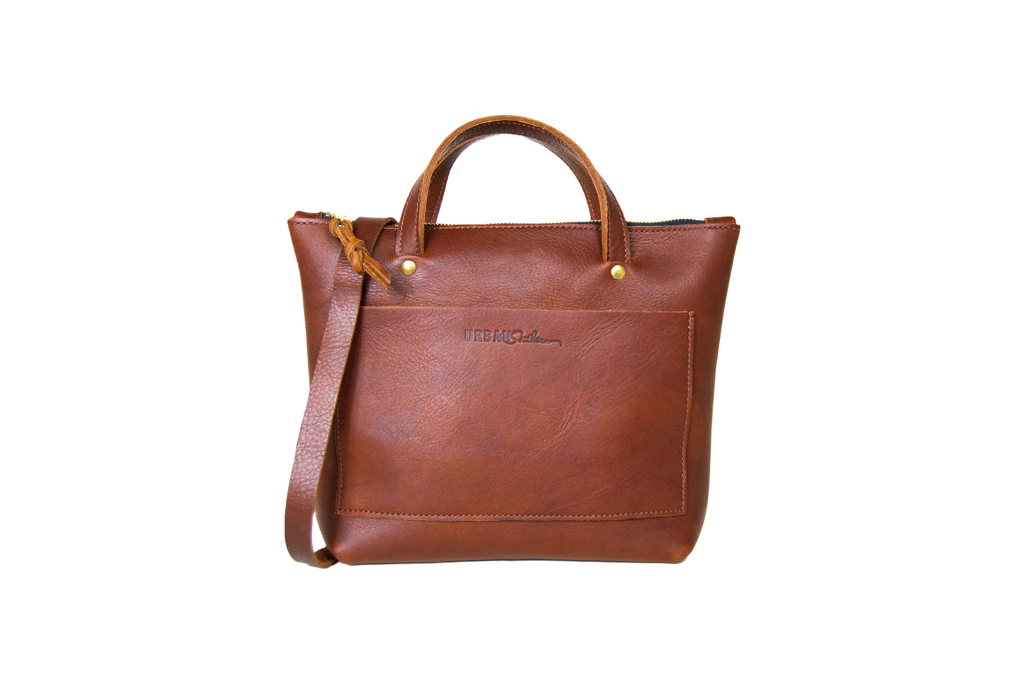 The Quinn Crossbody, handcrafted from full-grain leather & brass hardware. 