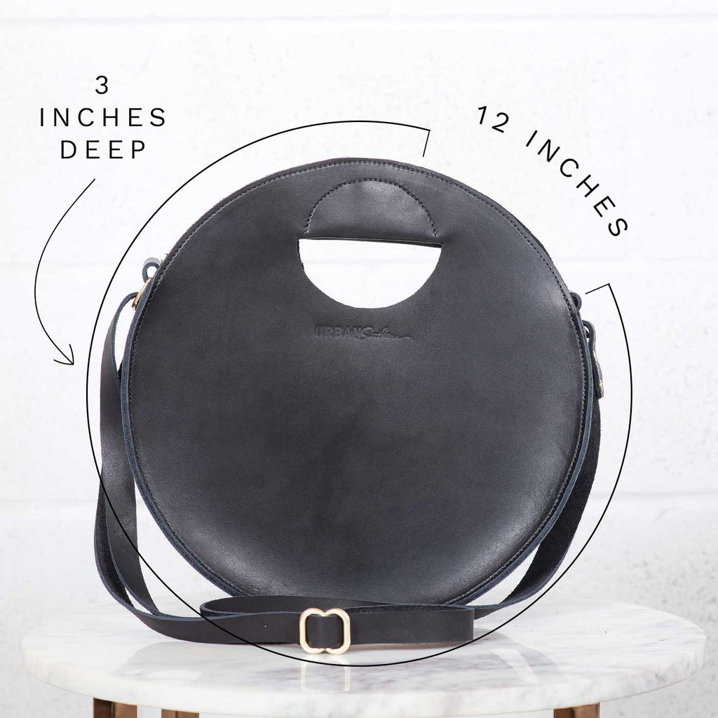 Leather Round Cross Body Bag